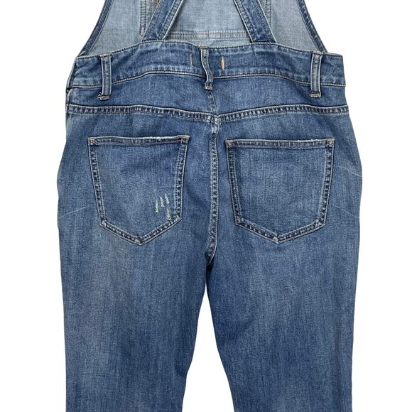 FREE PEOPLE Women’s Milo Distressed Tapered Leg Denim Overalls size 31 - Picture 10 of 10